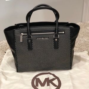 Michael Kors Black Leather Satchel
